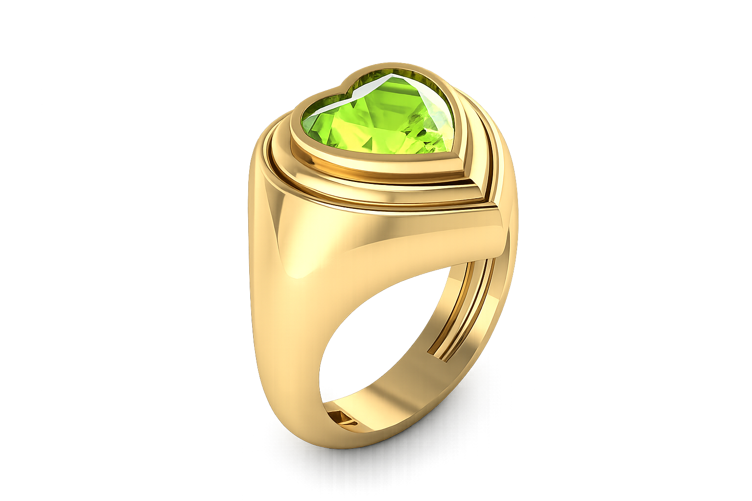 Heart-Shaped Bezel Engagement Ring Setting