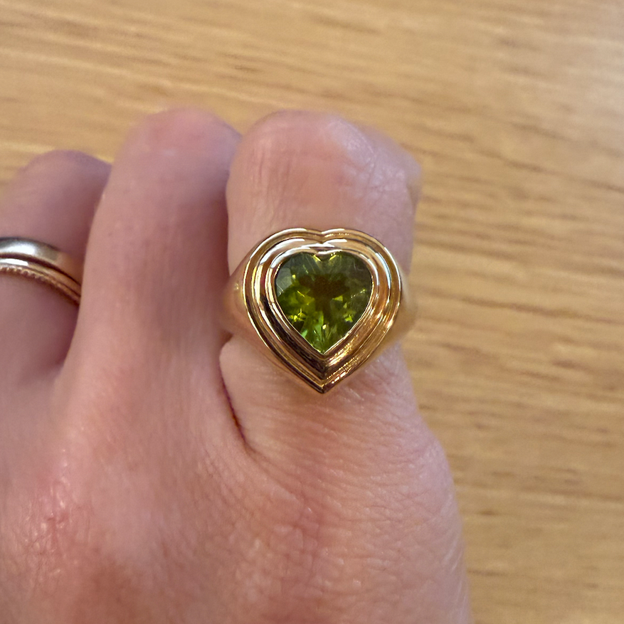 Heart-Shaped Bezel Engagement Ring Setting